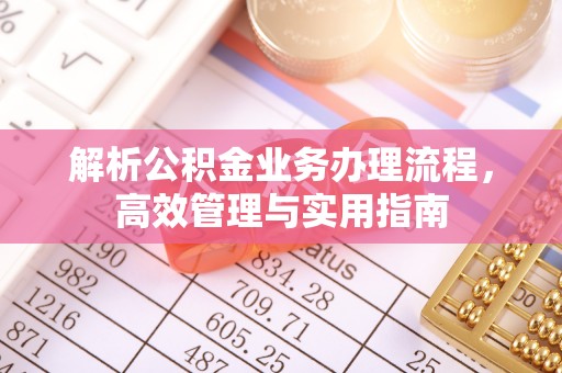 子长解析公积金业务办理流程，高效管理与实用指南