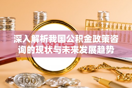 子长深入解析我国公积金政策咨询的现状与未来发展趋势